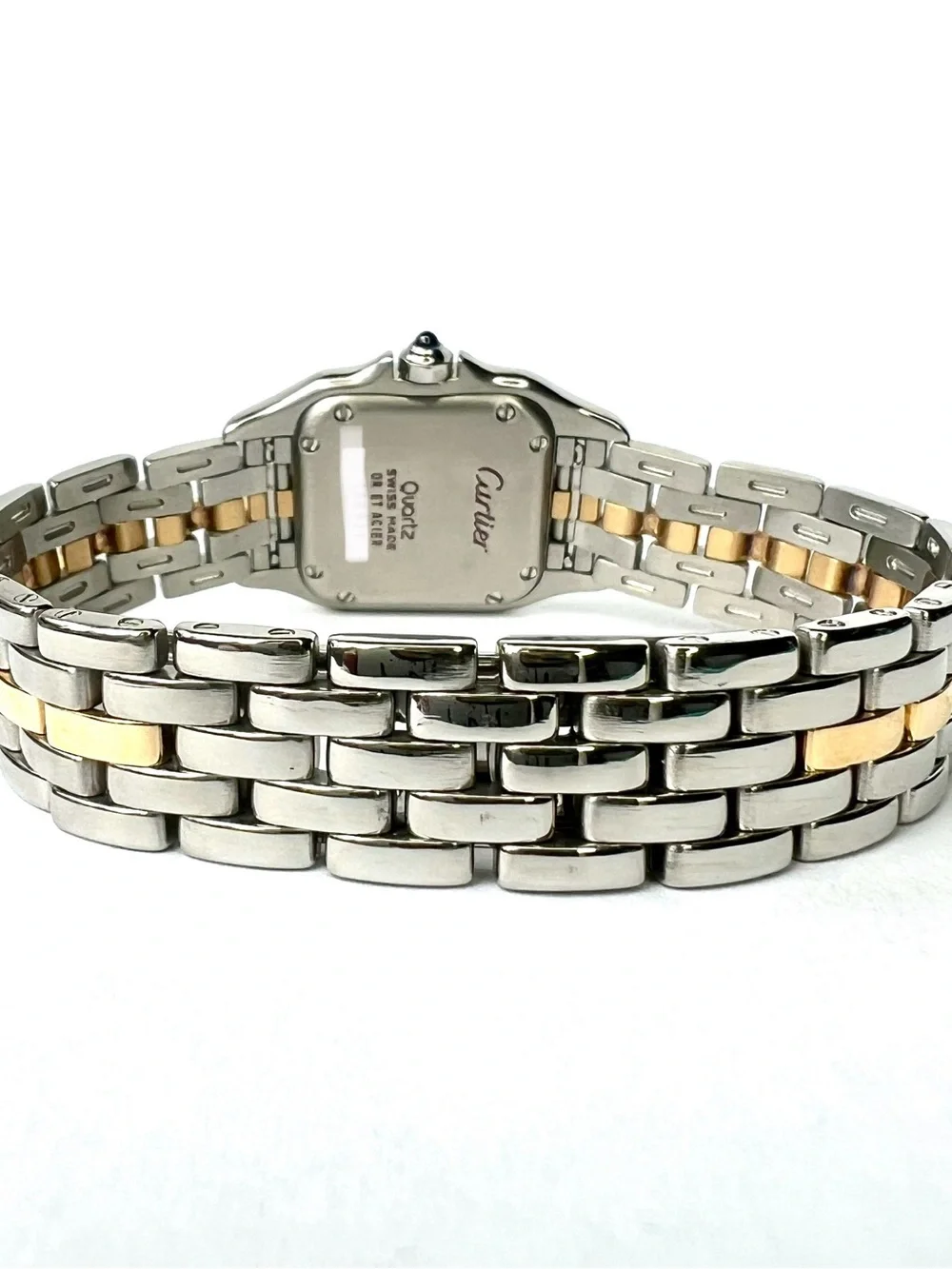 CARTIER PANTHERE Quartz 23mm 1 Row Gold 0.86TCW DIAMOND Watch Cream Dial